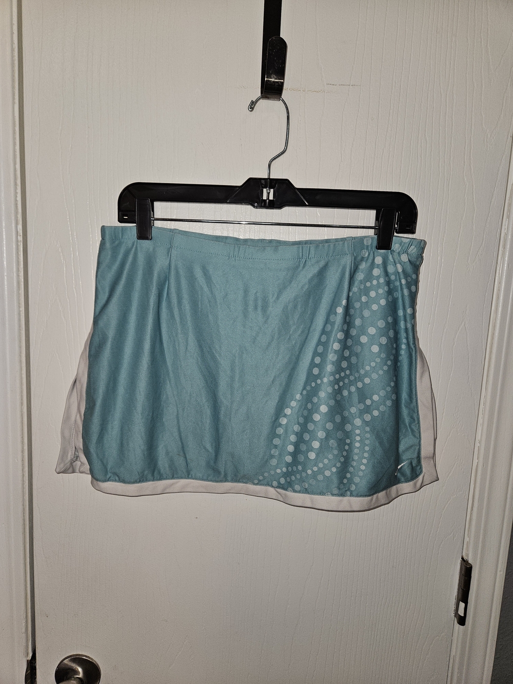 Nike Aqua Blue Dot Athletic Skort with White Trim
